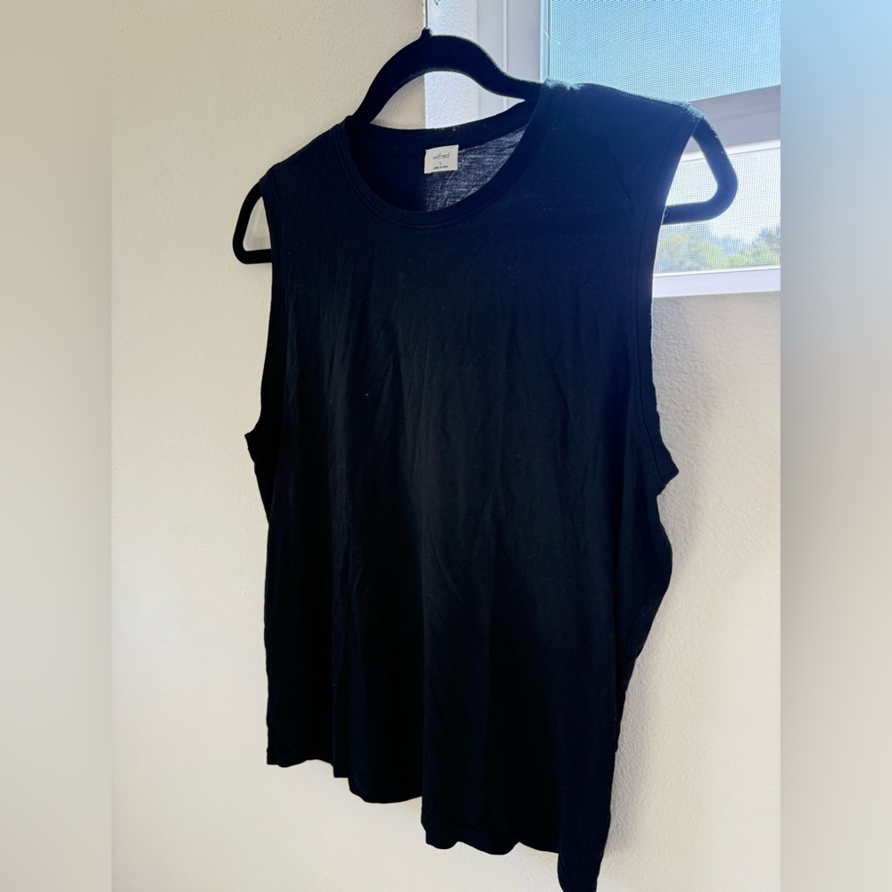 Wilfred Black Sleeveless Muscle Tee